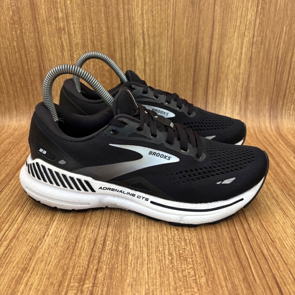 Brooks Adrenaline GTS 23 Running Shoes Womens 7 Black White 1203811B004 Mesh